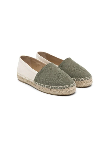  Etro Kids Pegaso Slip-on Espadrilles - Green 