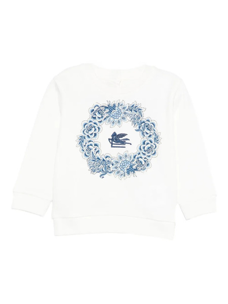  Etro Kids Pegasus-embroidered Sweatshirt - White 