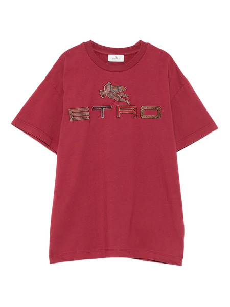  Etro Kids Pegasus-motif T-shirt - Red 