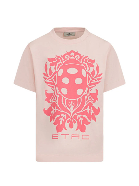  Etro Kids Placed-print T-shirt - Pink 