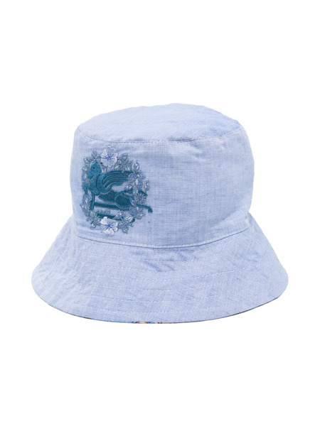  Etro Kids Reversible Cotton-blend Bucket Hat - Blue 
