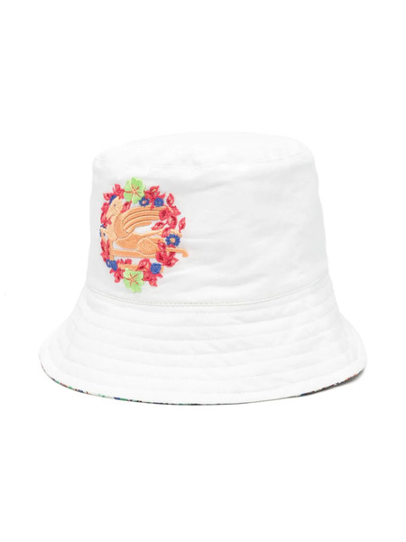 Etro Kids Reversible Cotton-blend Bucket Hat - White 
