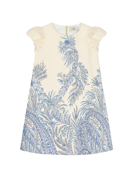  Etro Kids Ruffled Floral Dress - Neutrals 