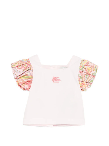  Etro Kids Ruffled Paisley-print Blouse - Pink 