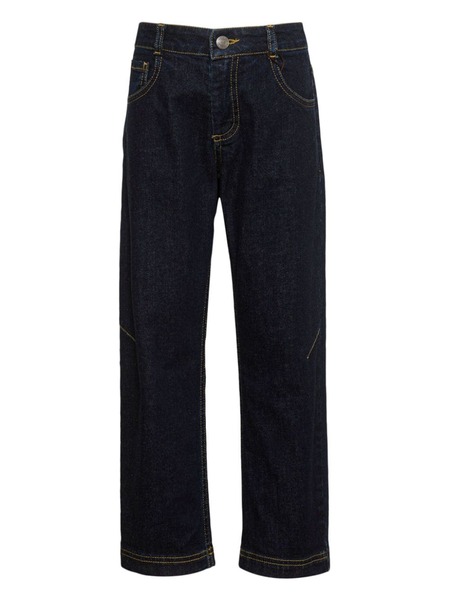  Etro Kids Topstitched Straight Jeans - Blue 