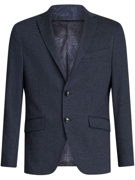  Etro Layered Houndstooth Blazer - Blue 
