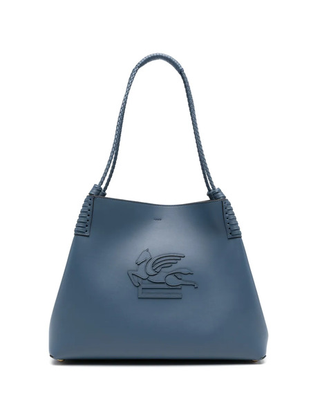  Etro Libra Braided-handle Leather Tote Bag - Blue 