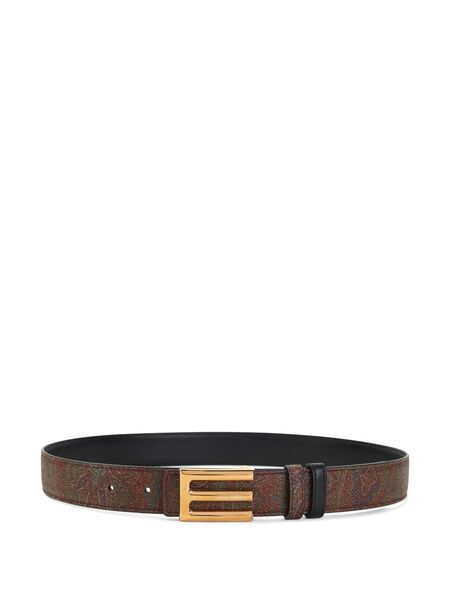  Etro Logo-buckle Belt - Brown 