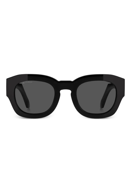  Etro Logo-embellished Square Sunglasses - Black 