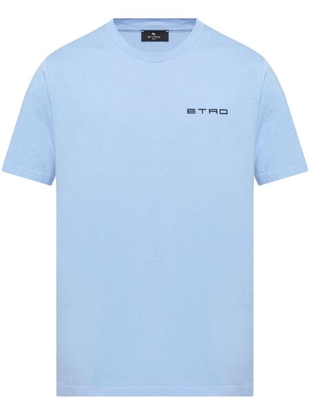  Etro Logo-embroidered T-shirt - Blue 