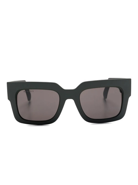  Etro Logo-plaque Square Sunglasses - Green 