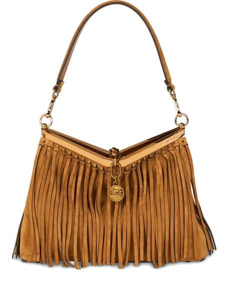  Etro Medium Vela Fringing Shoulder Bag - Brown 