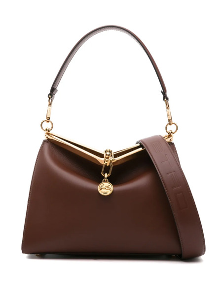  Etro Medium Vela Leather Shoulder Bag - Brown 