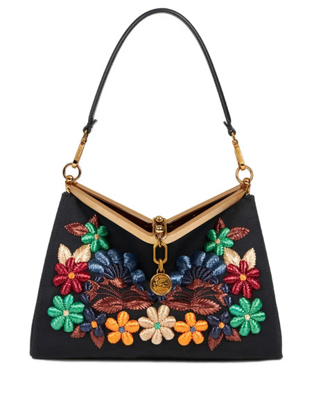 Etro Medium Vela Shoulder Bag - Black 