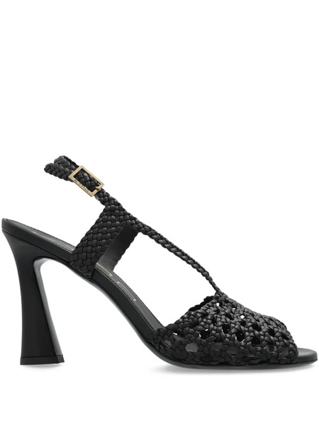  Etro 100mm Woven Heeled Sandals - Black 