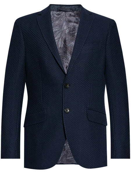  Etro Notched-lapel Single-breasted Blazer - Blue 