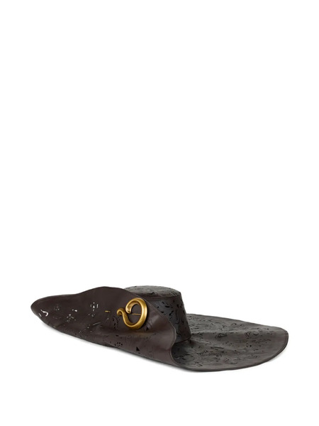  Etro Open-work Paisley Brooch Hat - Brown 