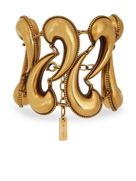  Etro Pailey Wide Cuff Bracelet - Gold 