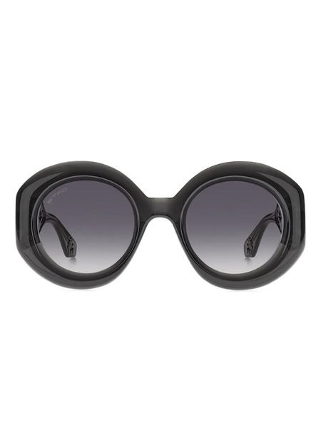  Etro Paisley-embellished Round Sunglasses - Black 