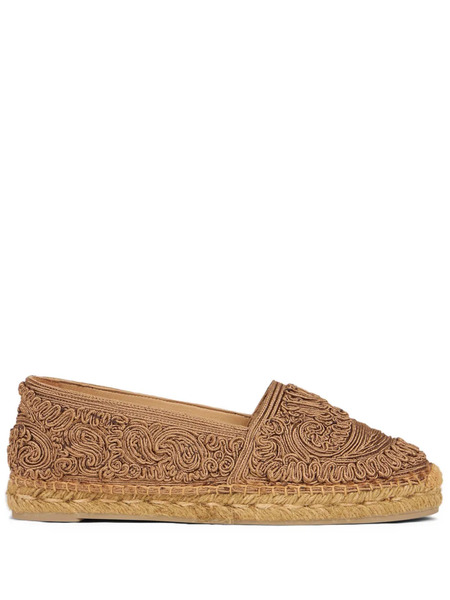  Etro Paisley-embroidered Espadrilles - Neutrals 