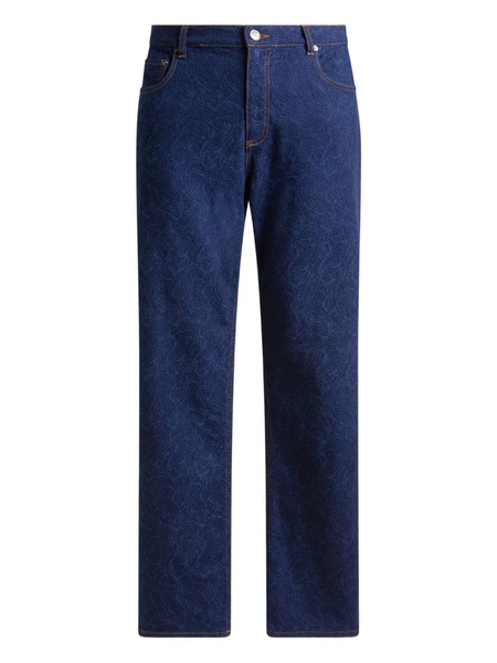  Etro Paisley-jacquard Jeans - Blue 