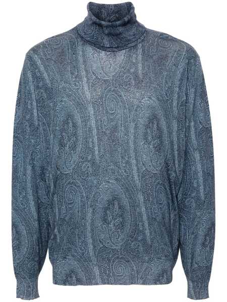  Etro Paisley-jacquard Sweater - Blue 