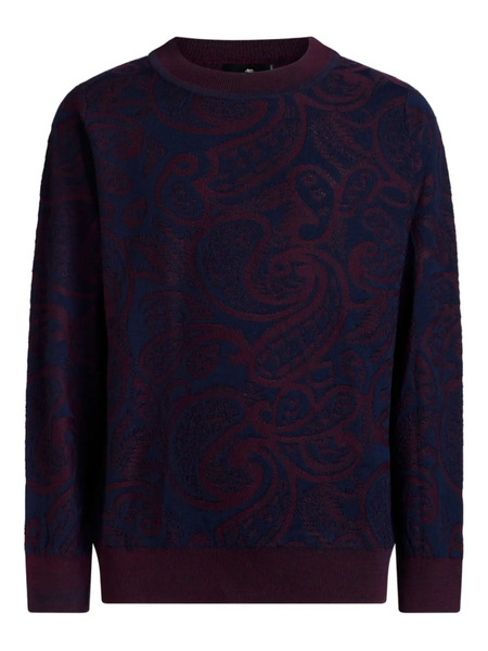  Etro Paisley Jacquard Sweater - Blue 
