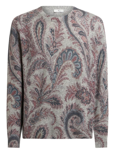  Etro Paisley-jacquard Sweater - Grey 