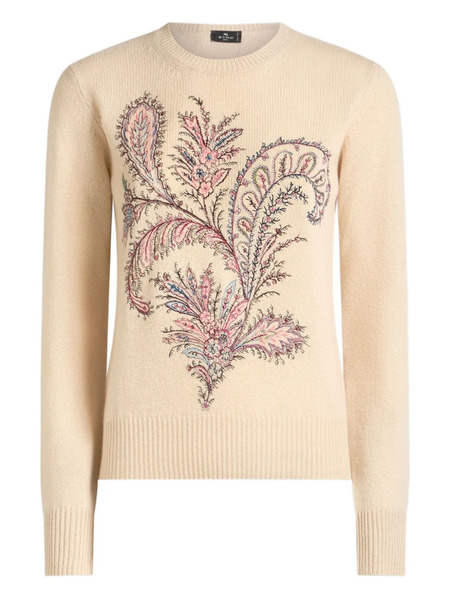  Etro Paisley-jacquard Sweater - Neutrals 