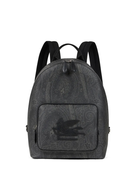 Etro Paisley-pattern Logo Backpack - Grey 