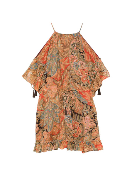  Etro Paisley-pattern Mini Dress - Orange 