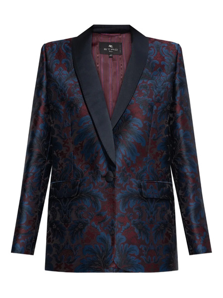  Etro Paisley-pattern Shawl-lapel Blazer - Blue 