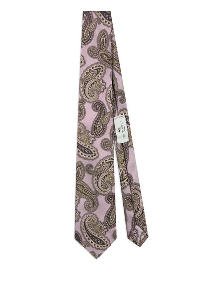  Etro Paisley-pattern Silk Tie - Pink 
