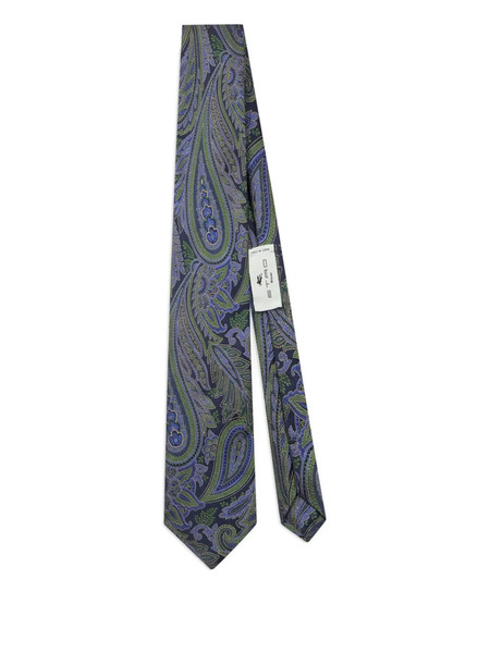  Etro Paisley-pattern Tie - Blue 