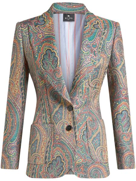  Etro Paisley-print Blazer - Blue 