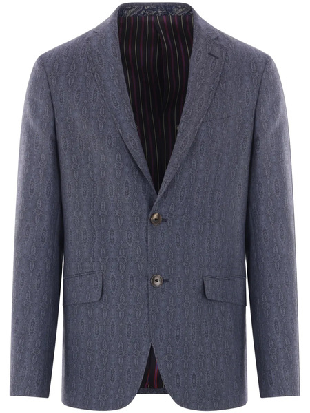  Etro Paisley-print Blazer - Blue 