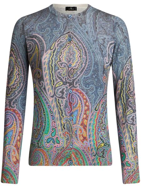  Etro Paisley-print Cardigan - Blue 