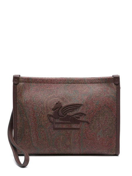  Etro Paisley-print Clutch Bag - Brown 