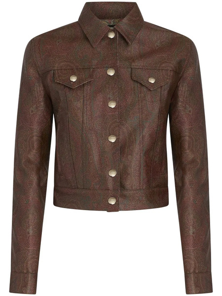  Etro Paisley-print Cropped Jacket - Red 