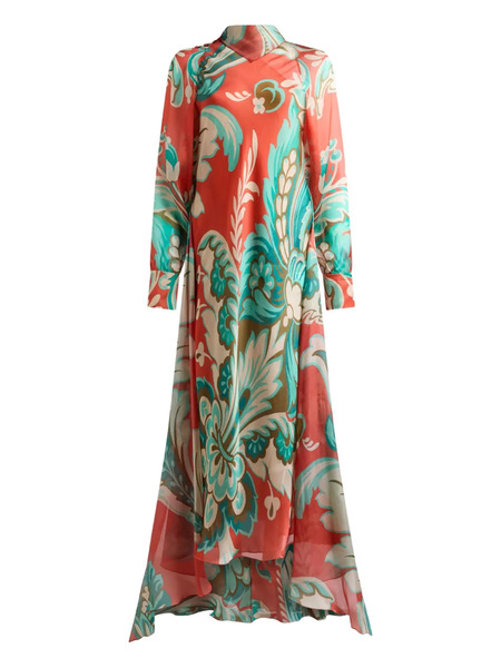  Etro Paisley-print Drape Dress - Red 