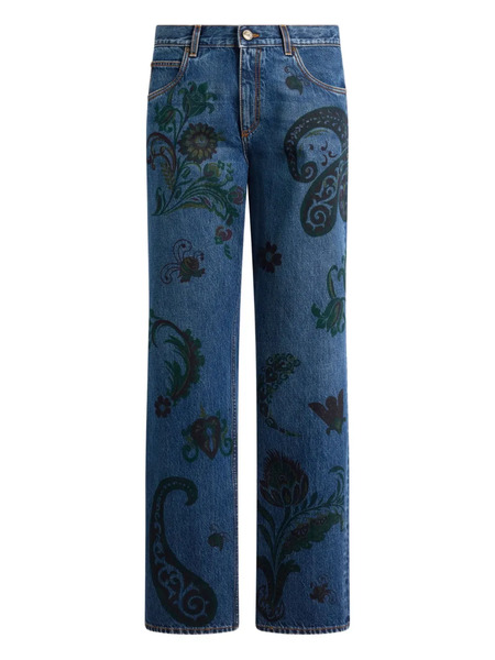  Etro Paisley Print Jeans - Blue 