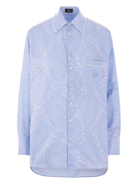  Etro Paisley-print Pajama Top - Blue 