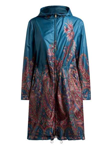 Etro Paisley-print Raincoat - Blue 