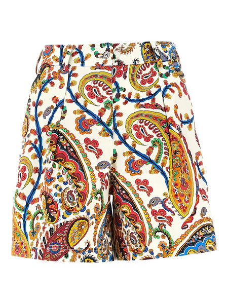  Etro Paisley Print Shorts - White 