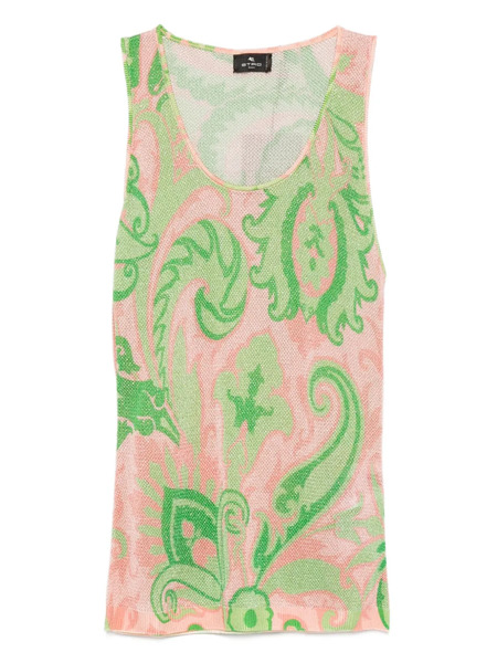  Etro Paisley-print Sleeveless Top - Green 
