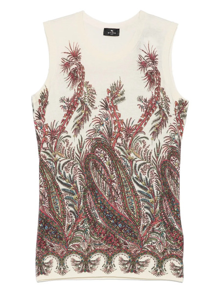 Etro Paisley-print Top - Neutrals 