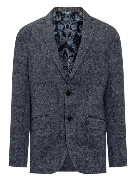  Etro Paisley Print Two-button Blazer - Blue 