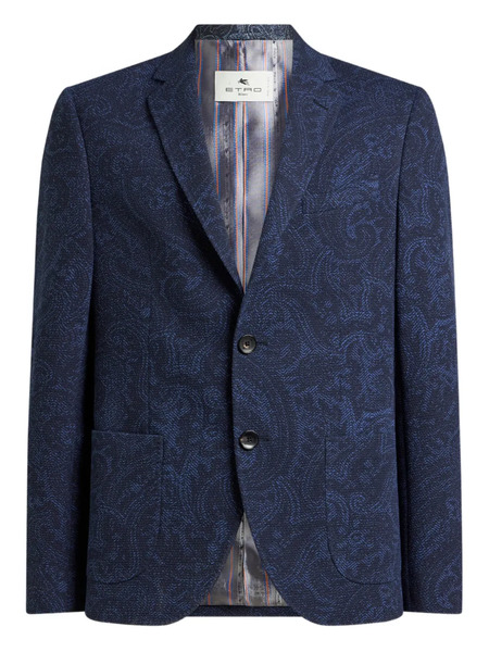  Etro Paisley Single-breasted Blazer - Blue 