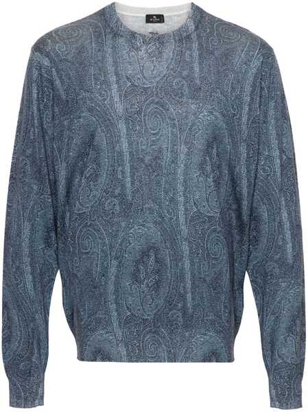  Etro Paisley Sweater - Blue 
