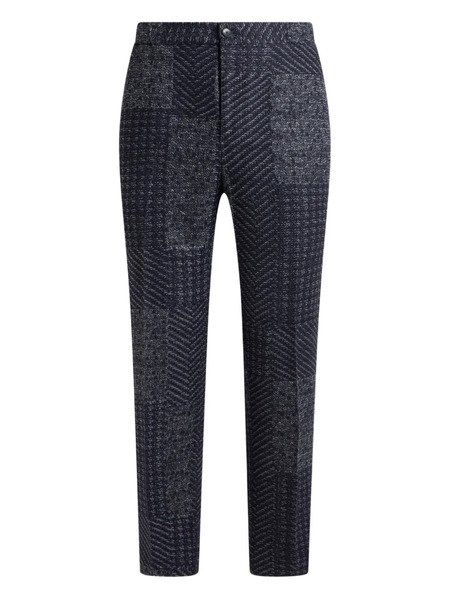  Etro Patchwork Tailored Trousers - Blue 